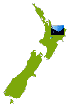 NZ Map with Tauranga highlighted